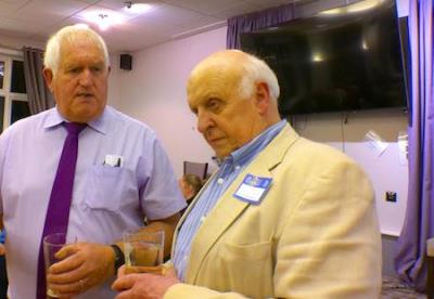 Dementia Friendly Purbeck chairman Mike Bonfield and secretary George Pothecary at the merger event